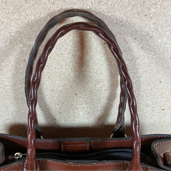 PATRICIA NASH Leather Primrose Satchel BOHO Brown Tooled Bag Floral & Gold - Picture 5 of 15